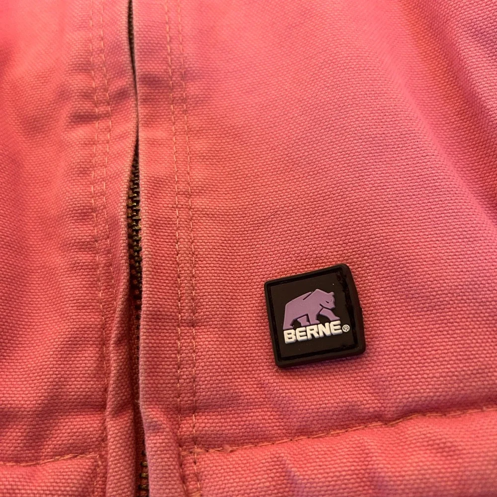 Berne Toddler Girls Pink‎ Hooded Heavyweight Softstone Jacket Size 18 Months